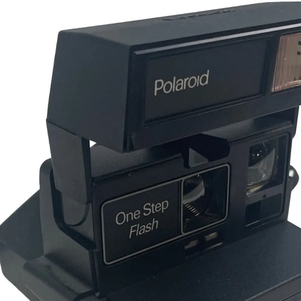 Vintage Working Polaroid One Step Flash Camera w Strap Made in United Kingdom